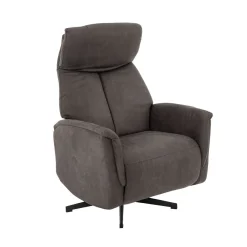 Aarhus Elektrische Relaxfauteuil Antraciet suede