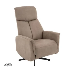 Aarhus Elektrische Relaxfauteuil Taupe suede