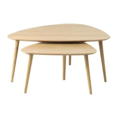 Ada Salontafel set van 2 driehoek Naturel