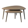 Ada Salontafel set van 2 driehoek Bruin