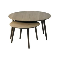 Ada Salontafel set van 2 rond Bruin