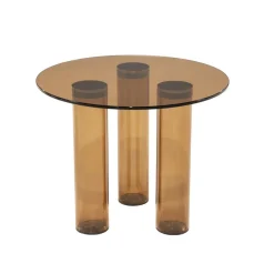Aero Bijzettafel rond Bruin 50cm