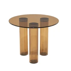 Aero Bijzettafel rond Bruin 50cm