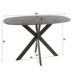 Agnes Bartafel Deens ovaal Melamine 140cm