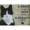 A home Black & White Cats - metalen bord