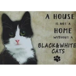 A home Black & White Cats - metalen bord