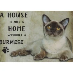 A home Burmese - metalen bord