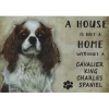 A home Cavalier King Charles Spaniël - metalen bord
