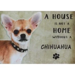 A home Chihuahua - metalen bord