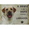 A home Creme Labrador - metalen bord