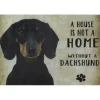 A home Dachshund - metalen bord