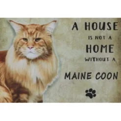 A home Maine Coon - metalen bord