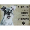 A home Schnauzer - metalen bord