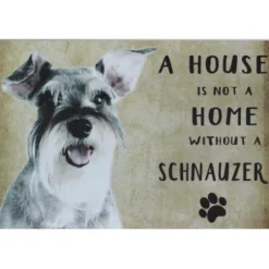 A home Schnauzer - metalen bord