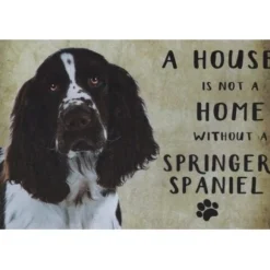 A home Springer Spaniël - metalen bord