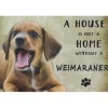A home Weimaraner - metalen bord