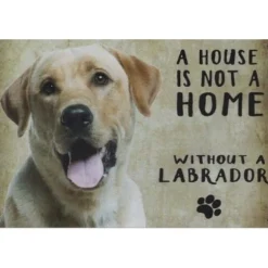 A home White Labrador - metalen bord