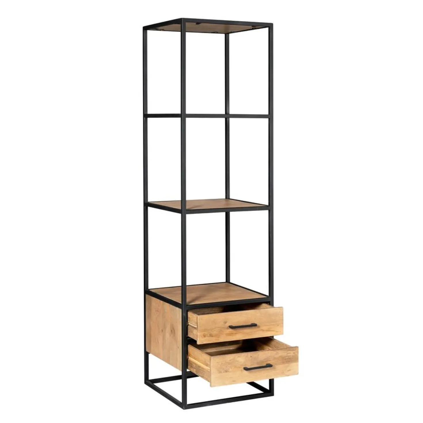 Alaska Boekenkast Met lades Mangohout 55cm