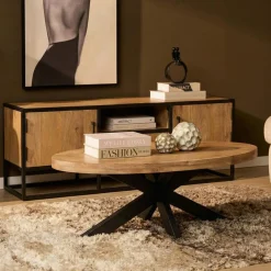 Alaska Salontafel Ovaal Mangohout 130cm