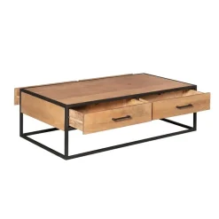 Alaska Salontafel Rechthoekig Met lades Mangohout 130cm