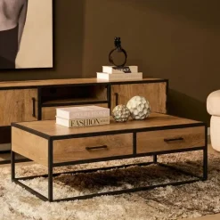 Alaska Salontafel Rechthoekig Met lades Mangohout 130cm