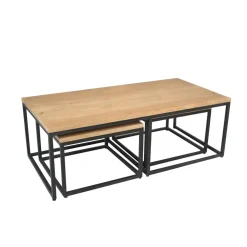 Alaska Salontafel Set van 3 rechthoekig Mangohout 120cm
