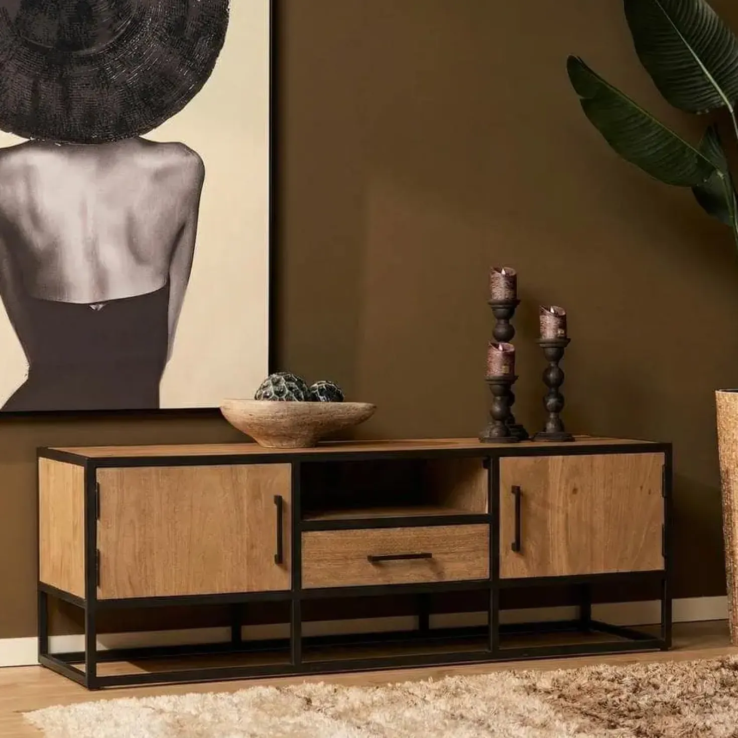 Alaska Tv meubel Mangohout 145cm