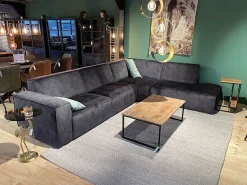Alaska Velvet Hoekbank 4-zits Hoek met ottomane.