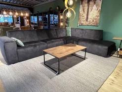 Alaska Velvet Hoekbank 4-zits Hoek met ottomane.