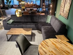 Alaska Velvet Hoekbank 4-zits Hoek met ottomane.