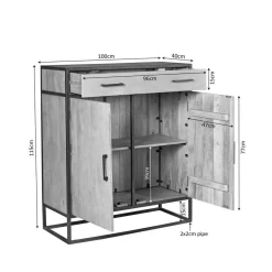 Alaska Wandkast Mangohout 100cm