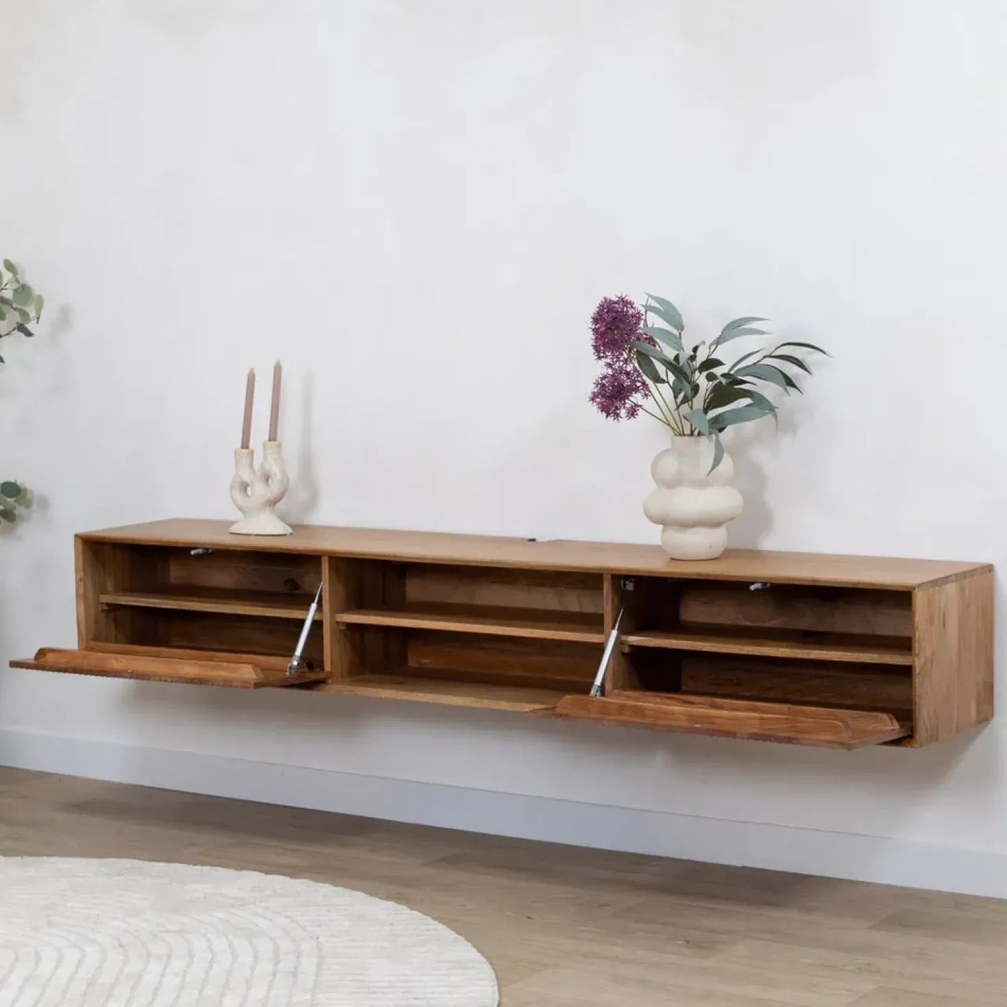 Albin Zwevend Tv meubel naturel 200cm