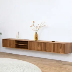 Albin Zwevend Tv meubel naturel 240cm