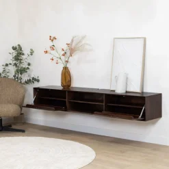 Albin Zwevend Tv meubel walnoot 200cm