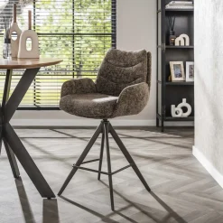 Aldira Barstoel Hoven taupe-bruin