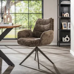 Aldira Eetkamerstoel Hoven taupe-bruin