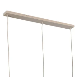 Alessia 3-lichts Hanglamp Travertin met linnen