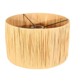 Alessia 1-lichts Tafellamp large Travertin met zeegras kap
