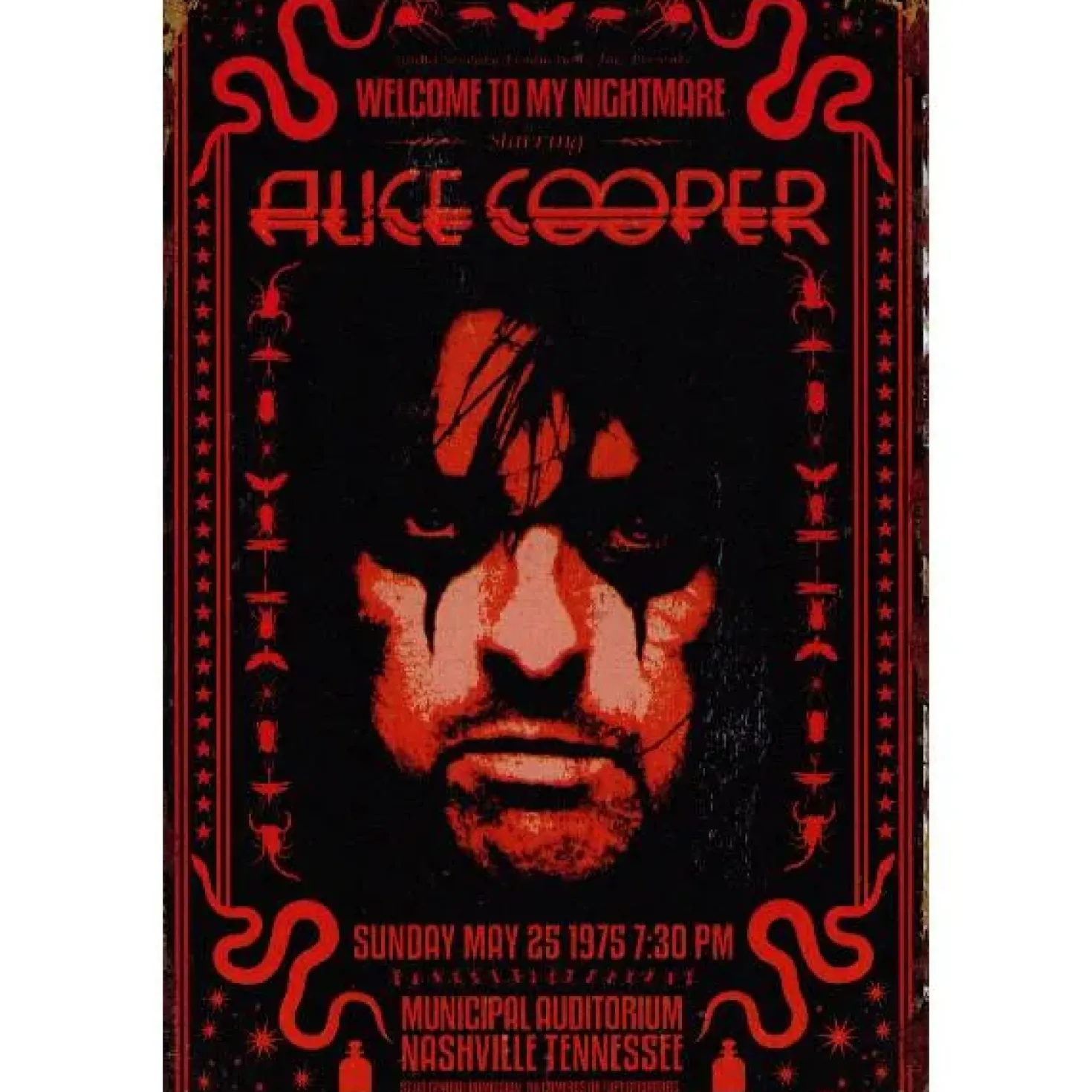 Alice Cooper - metalen bord