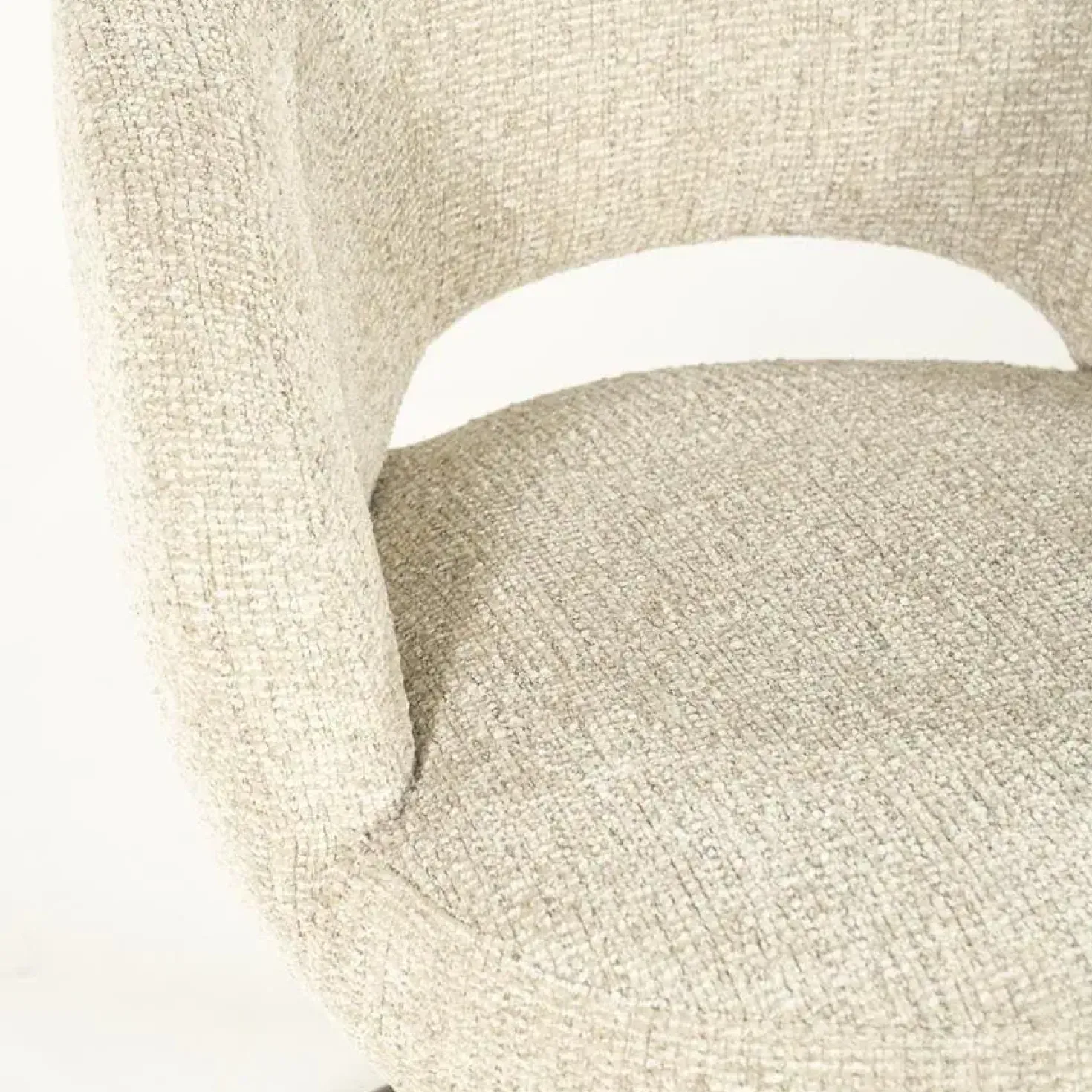 Alissa Eetkamerstoel Beige stof