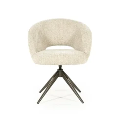 Alissa Eetkamerstoel Beige stof