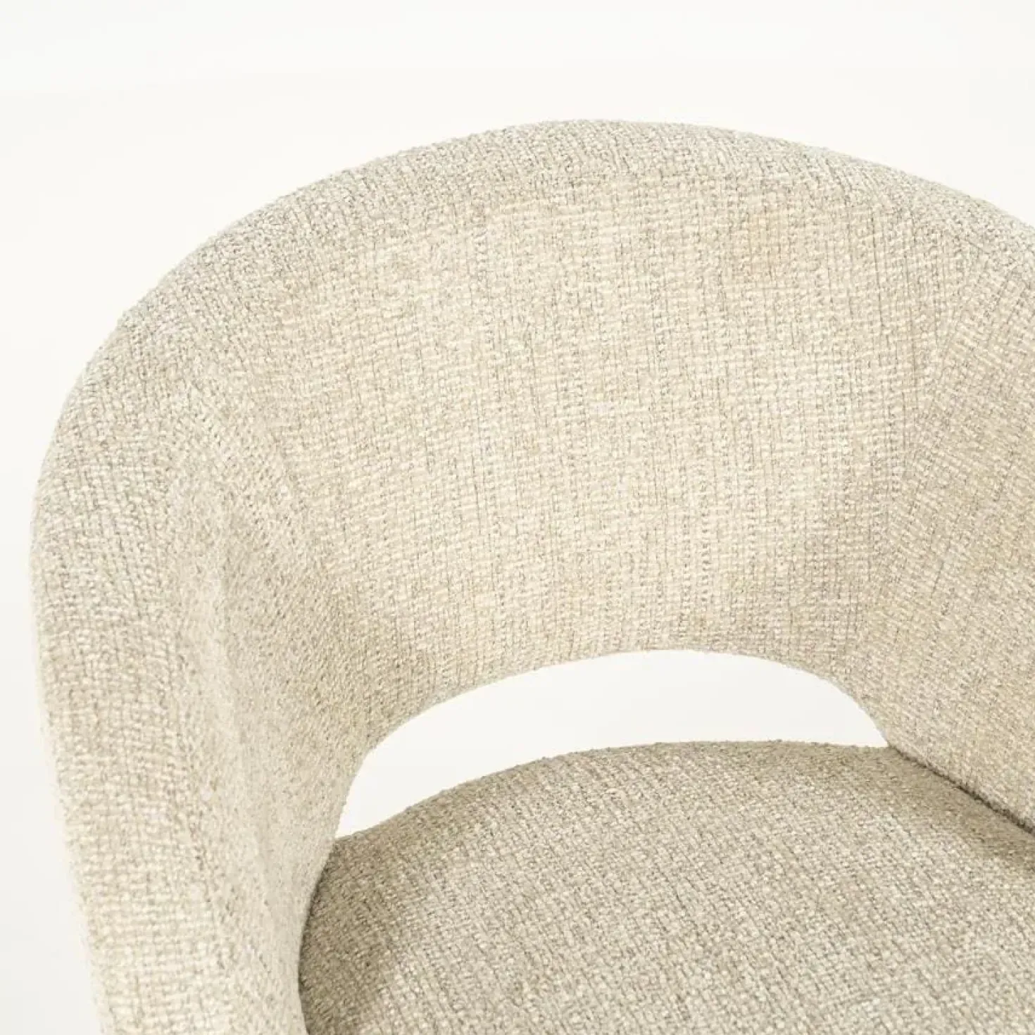 Alissa Eetkamerstoel Beige stof