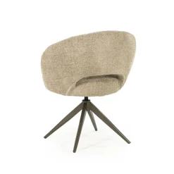 Alissa Eetkamerstoel Taupe stof