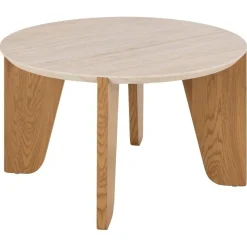 Almari Salontafel Beige rond 80cm
