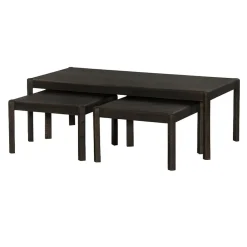 Amalfi Salontafel set van 3 bruin eikenfineer