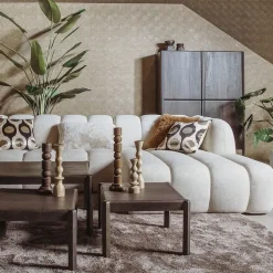 Amalfi Salontafel set van 3 bruin eikenfineer