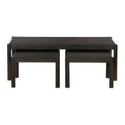 Amalfi Salontafel set van 3 bruin eikenfineer