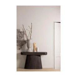 Amco Sidetable mangohout donkerbruin/zwart