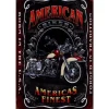 American biker - metalen bord