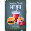 American Classic Menu - metalen bord
